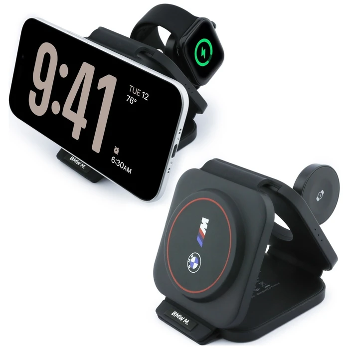 BMW M 3-in-1 Wireless Charger Qi2 15W Print Logo Red