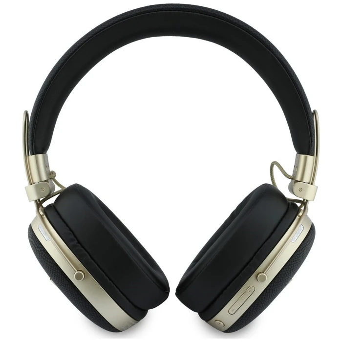 Guess Wireless over-ear headphones Bluetooth ENC Metal Grained Triangle Logo black