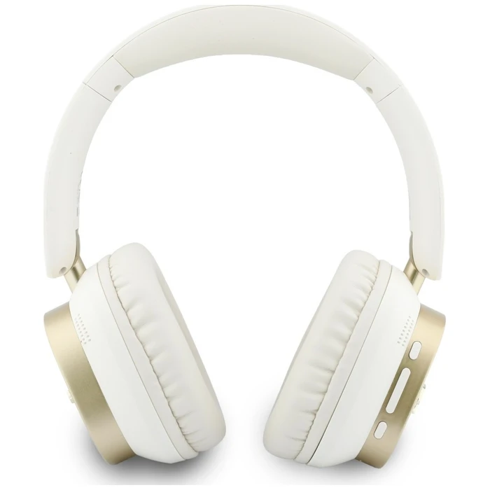 Guess Wireless over-ear headphones Bluetooth ENC Rectangle Metal Script white