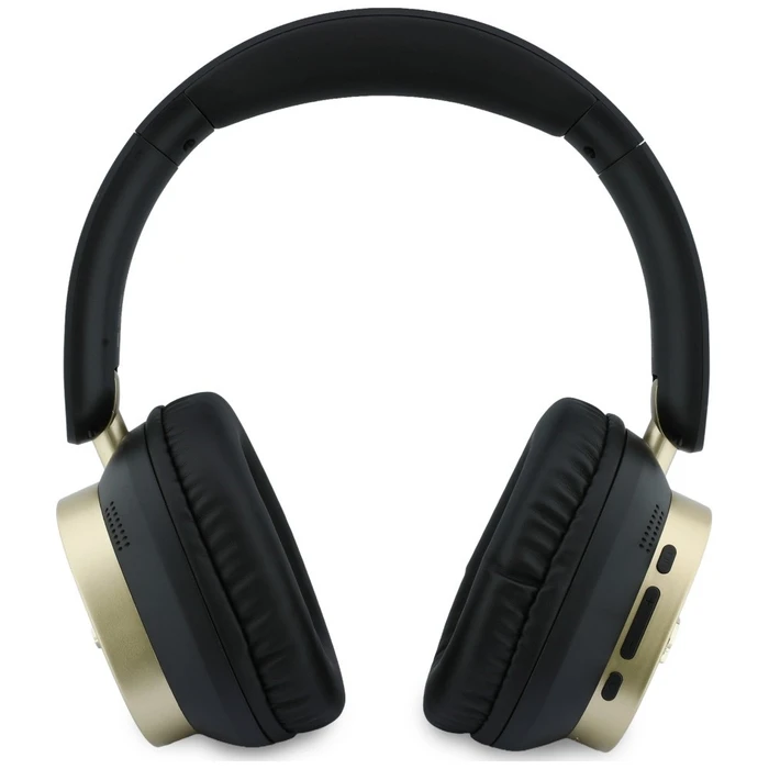 Guess Wireless over-ear headphones Bluetooth ENC Rectangle Metal Script black