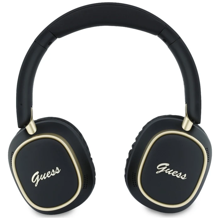 Guess Wireless over-ear headphones Bluetooth ENC Rectangle Metal Script black