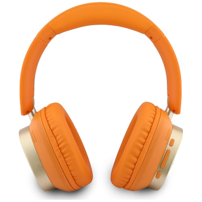Guess Wireless over-ear headphones Bluetooth ENC Rectangle Metal Script orange
