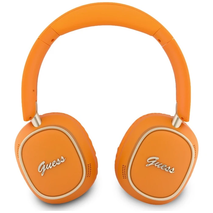 Guess Wireless over-ear headphones Bluetooth ENC Rectangle Metal Script orange
