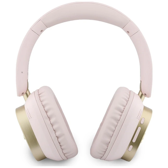Guess Wireless over-ear headphones Bluetooth ENC Rectangle Metal Script pink