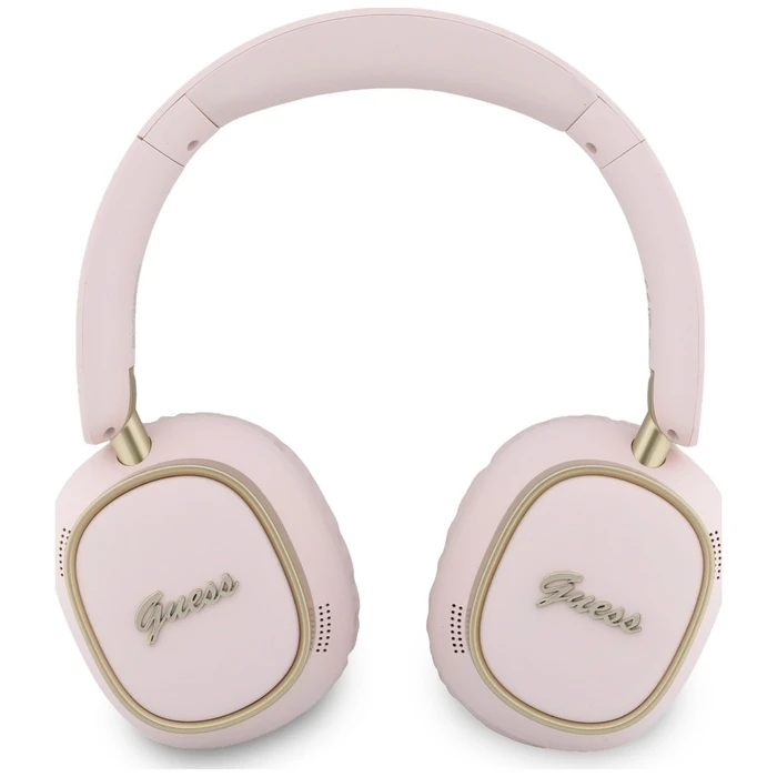 Guess Wireless over-ear headphones Bluetooth ENC Rectangle Metal Script pink