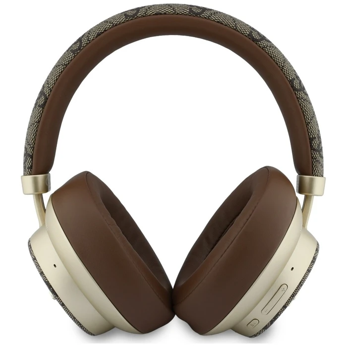 Guess Wireless over-ear headphones Bluetooth ENC 4G Gold Script Metal brown