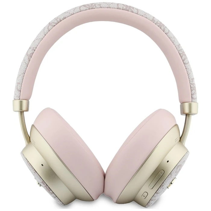 Guess Wireless over-ear headphones Bluetooth ENC 4G Gold Script Metal pink