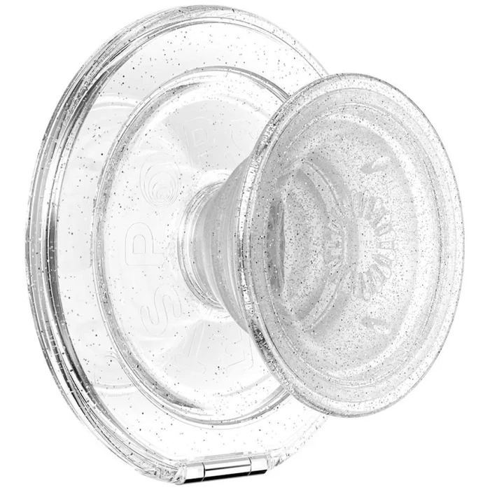 PopSockets Kick-Out Grip Glitter MagSafe clear