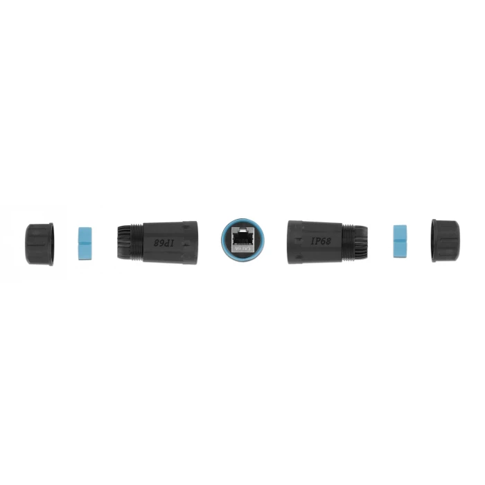 Σύνδεσμος Delock αδιάβροχος αμφίδρομος RJ45 Cat.6A 86693, μπλε