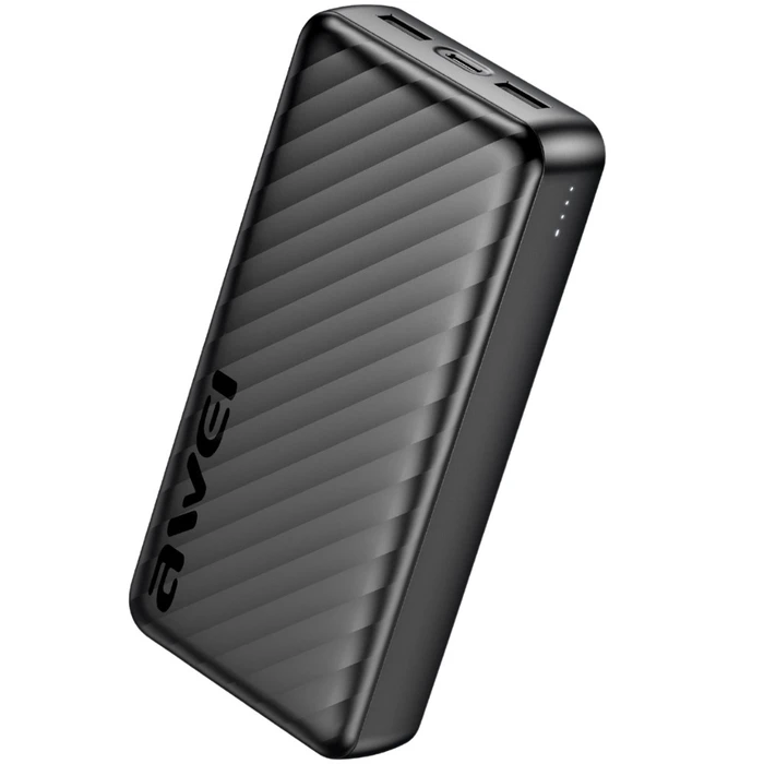 AWEI P6K Pro Powerbank 20000mAh 2xUSB-A, USB-C black