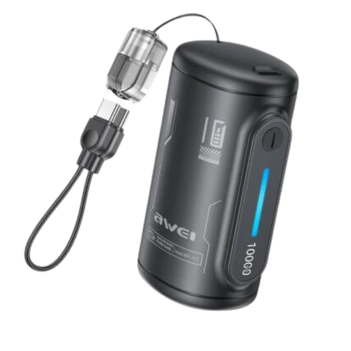 Powerbank AWEI WP-117 10000mAh 22.5W 3C 2xUSB-C black