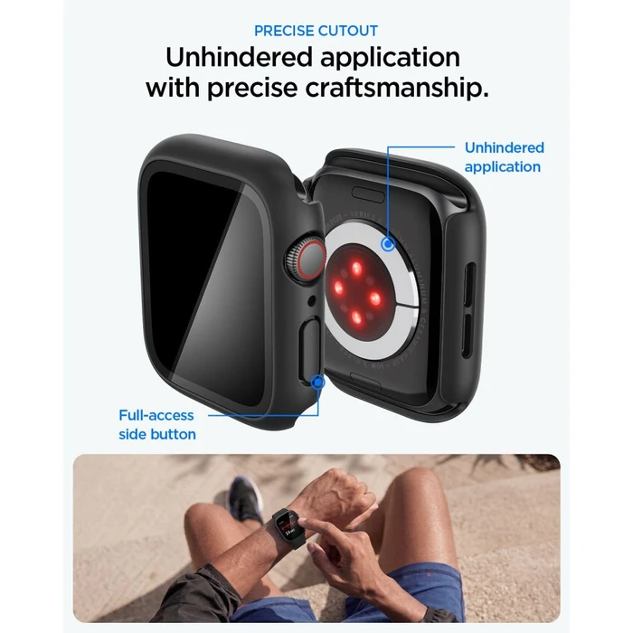 Spigen Thin Fit 360 Apple Watch 4 / 5 / 6 / SE 1 / 2 / 3 44 mm Black