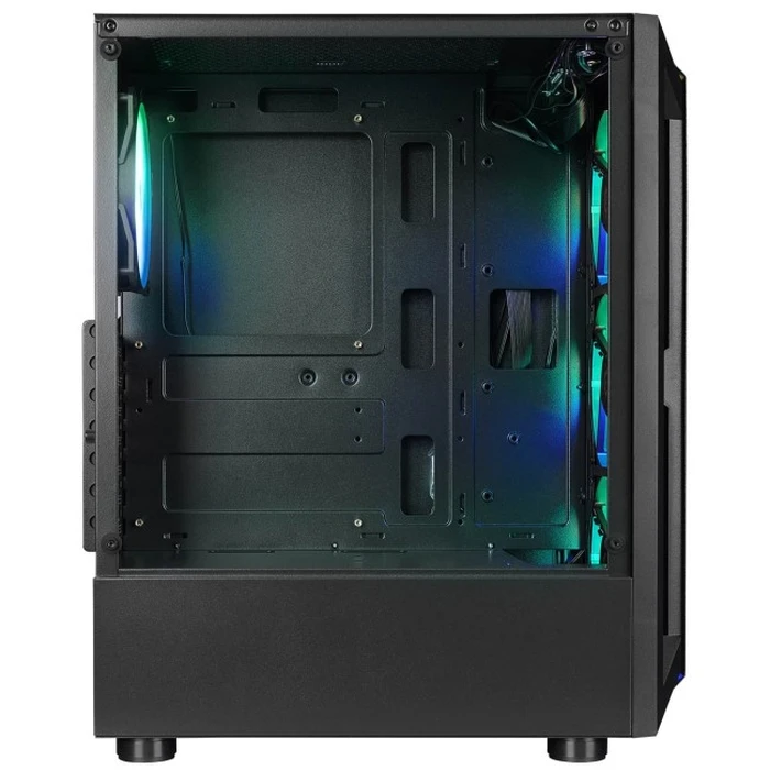 Rampage SHIVA Midi Tower κουτί υπολογιστή με παράθυρο, 4x 120mm Rainbow, μαύρο