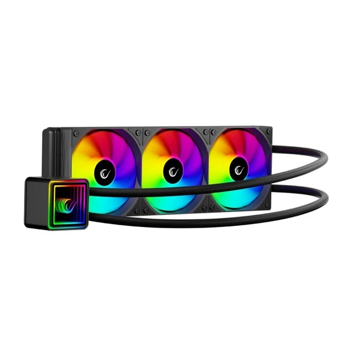 Rampage INFINITE V360 Υδρόψυξη AIO 360 mm ARGB με μετρητή θερμοκρασίας, Μαύρο