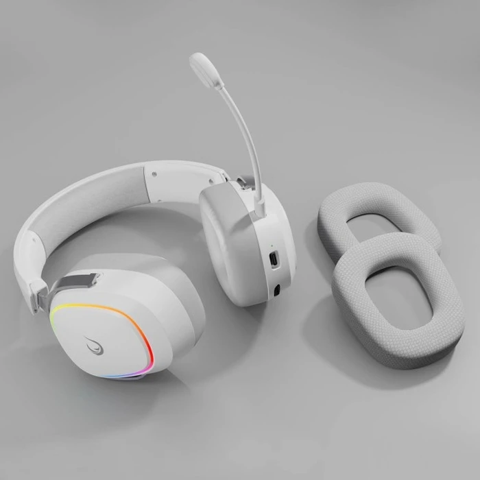 Rampage RETSU BT 2.4G RGB Ασύρματα ακουστικά (λευκά)