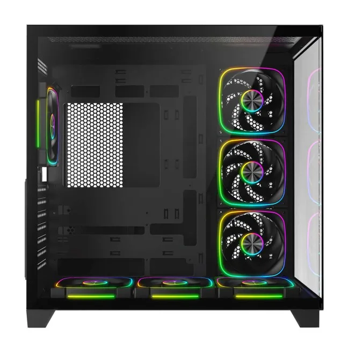 Rampage SEALITE - Κουτί PC με σκληρυμένο γυαλί, 7×120mm ARGB PWM ανεμιστήρες, Μαύρο
