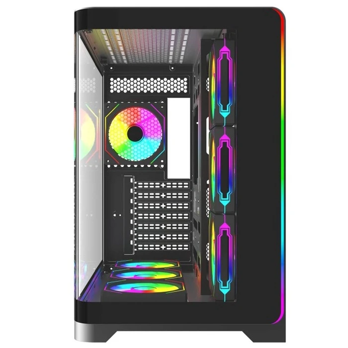 Rampage Lyron Gaming Midi Tower Κουτί Υπολογιστή με Πλαϊνό Παράθυρο Μαύρο