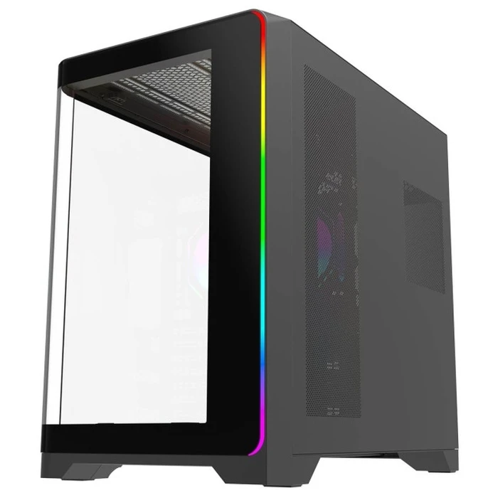 Rampage Lyron Gaming Midi Tower Κουτί Υπολογιστή με Πλαϊνό Παράθυρο Μαύρο