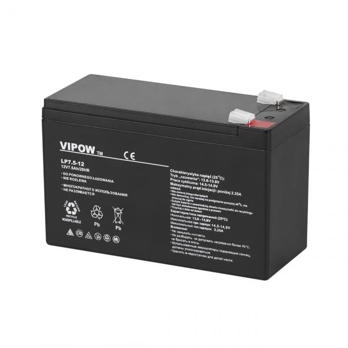 Μπαταρία Μολύβδου Vipow GEL 12V 7.5Ah 151x65x94mm