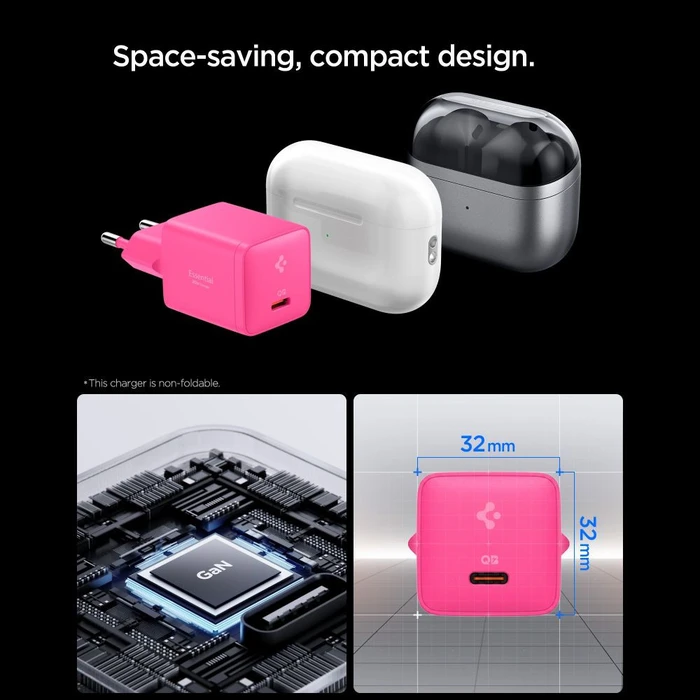 Spigen EE301EU-GAN Essential USB-C Network Charger 30W Pink