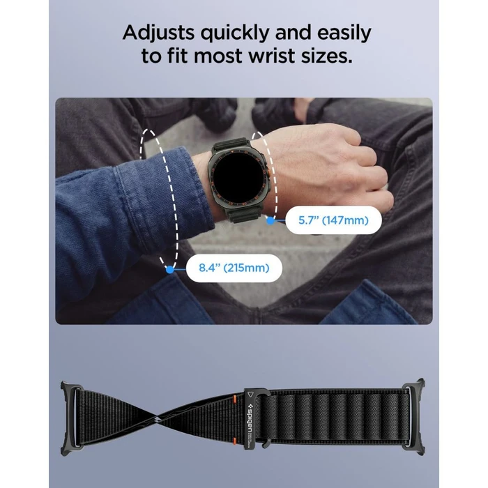 Spigen WBF1 Band Samsung Galaxy Watch Ultra 1 / 2 2024-2026 47 mm Black
