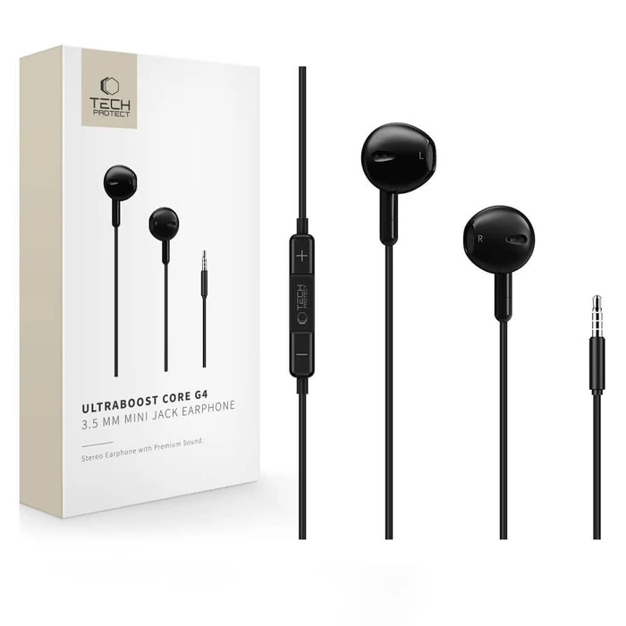 Tech-Protect Ultraboost Mini Jack Earphone Core G4 Black