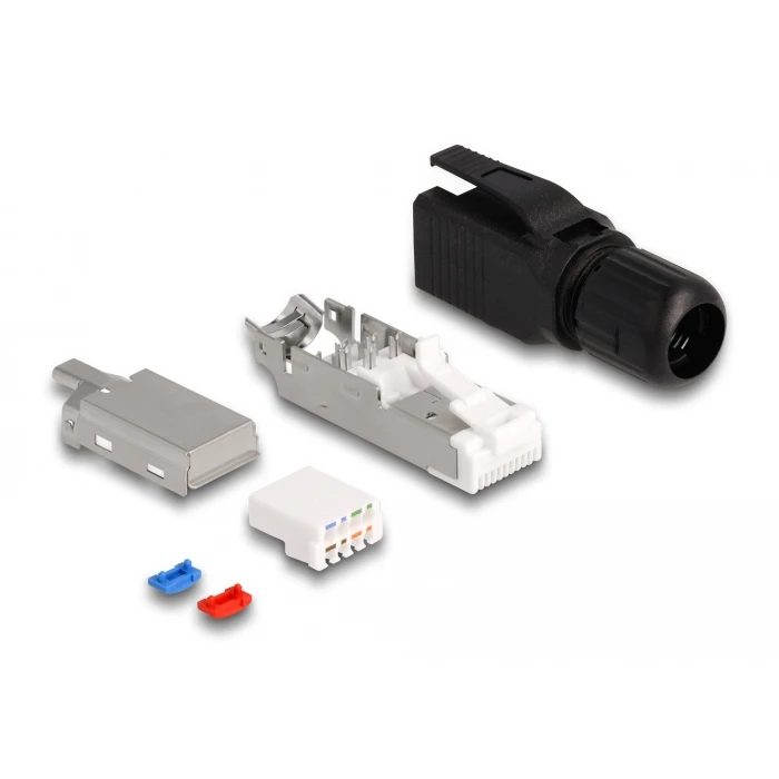 Βύσμα Δικτύου Delock RJ45 CAT 6A STP 86965, tool-free, μαύρο