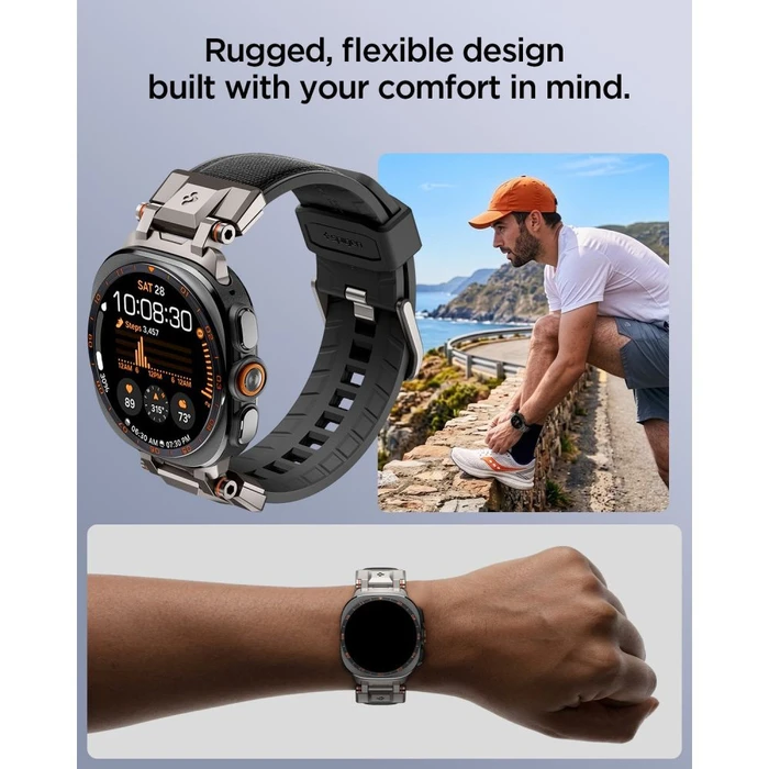 Spigen DuraPro Armor Band Samsung Galaxy Watch Ultra 1 / 2 2024-2026 47 mm Black