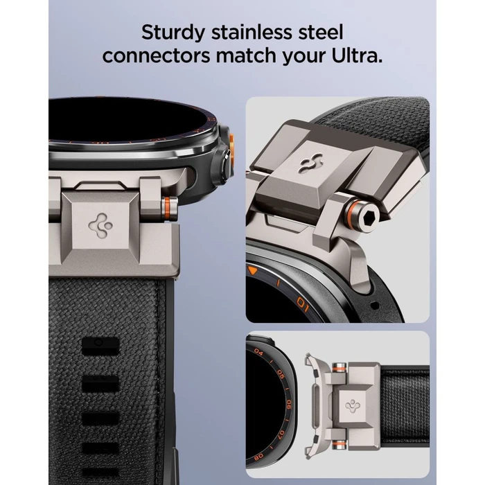 Spigen DuraPro Armor Band Samsung Galaxy Watch Ultra 1 / 2 2024-2026 47 mm Black