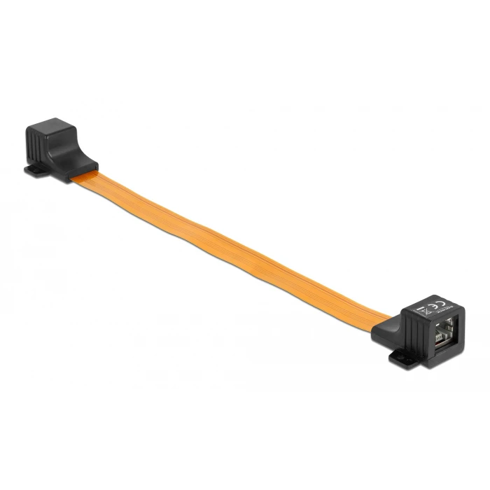 Καλώδιο Δικτύου Delock 87031, RJ45 FPC θηλυκό, ultra slim, 30cm, κίτρινο