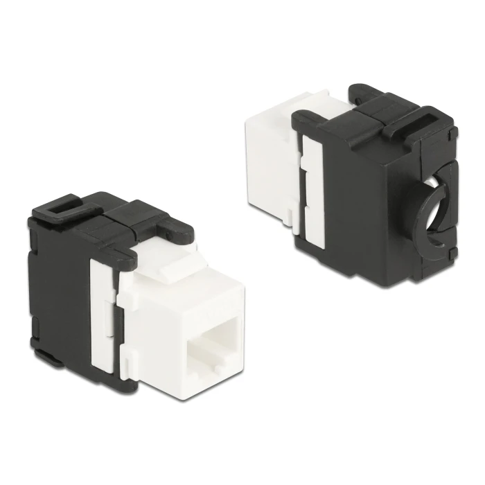 Αξεσουάρ Δικτύου Delock Keystone module RJ45 σε LSA 180° 87034, Cat.6A, λευκό