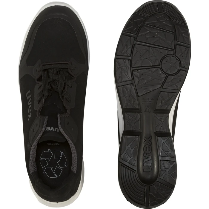 uvex 1 sport 6596/2 S3 χαμηλό παπούτσι ασφαλείας, μέγεθος EU 44, πλάτος W11, μαύρο
