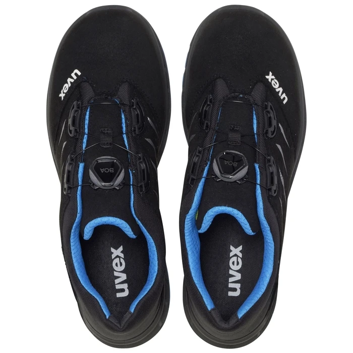 uvex 2 trend 69382 Low-cut safety shoe S1P BOA PU/PU W11 EU 44 black/blue (6938244)