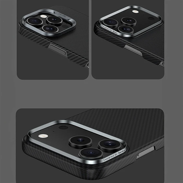 Benks Magnetic Armor Air Kevlar Metal Frame 600D Apple iPhone 17 Pro black