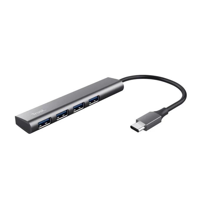 USB Hub Trust 24948 HALYX 4C Γκρι