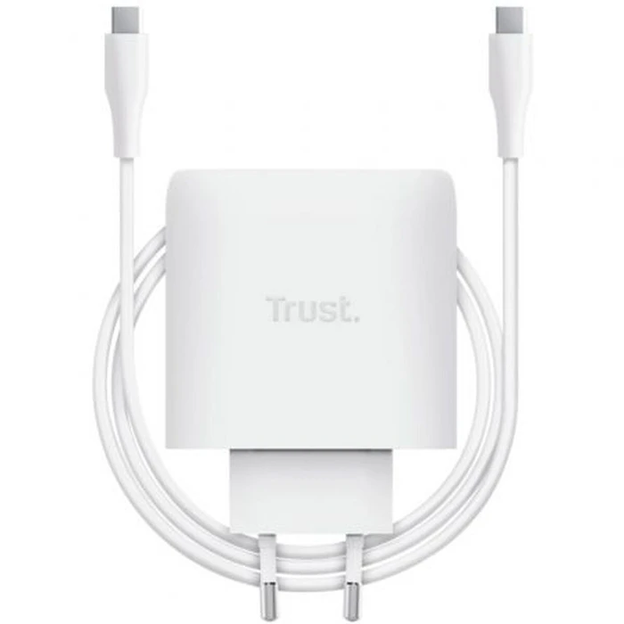 Trust Φορτιστής Χωρίς Καλώδιο GaN με Θύρα USB-C 65W Λευκός (Maxo)