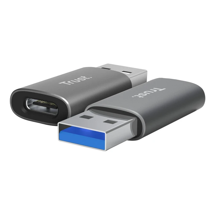 Trust Μετατροπέας USB-A male σε USB-C female Γκρι 2τμχ 25573