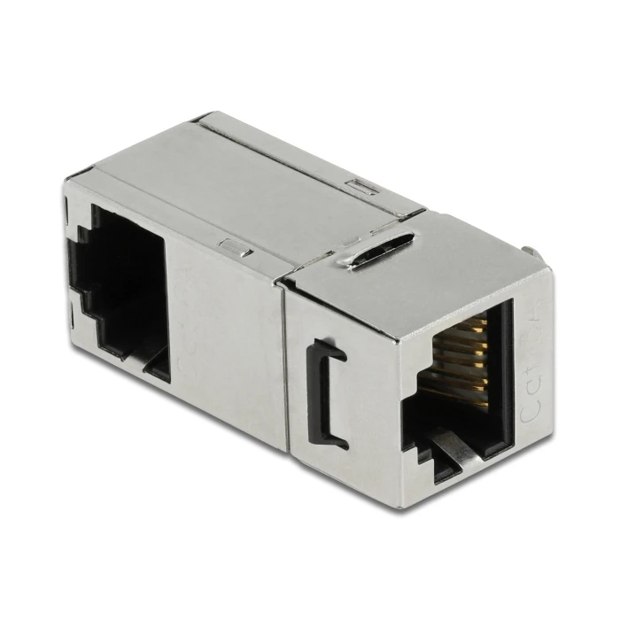 Αξεσουάρ Δικτύου Delock Keystone module RJ45 σε RJ45 90° 87142, Cat.6A, ασημί