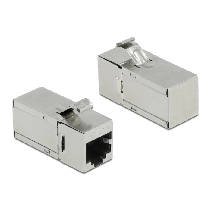 Αξεσουάρ Δικτύου Delock Keystone module RJ45 σε RJ45 90° 87142, Cat.6A, ασημί