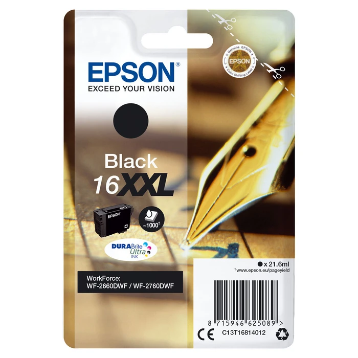 Αυθεντικό Μελάνι Epson C13T16814012 Μαύρο