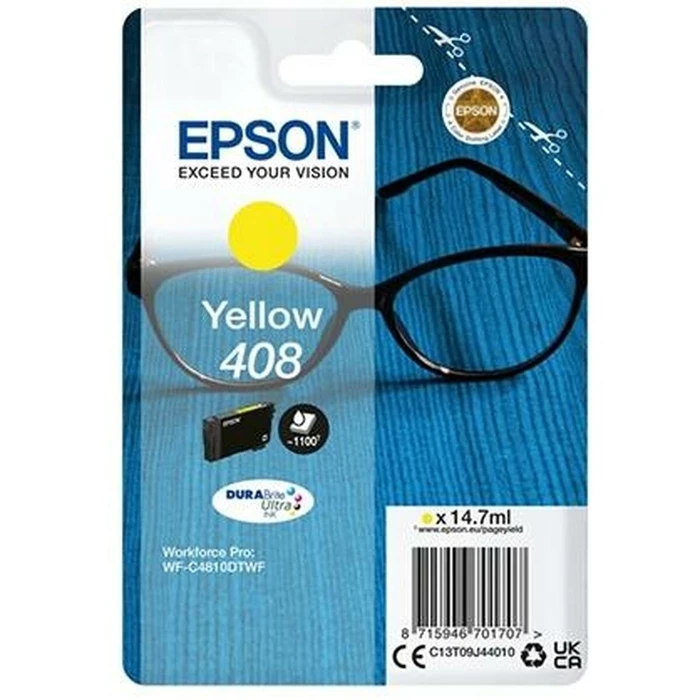 Αυθεντικό Μελάνι Epson 408 Κίτρινο Μαύρο