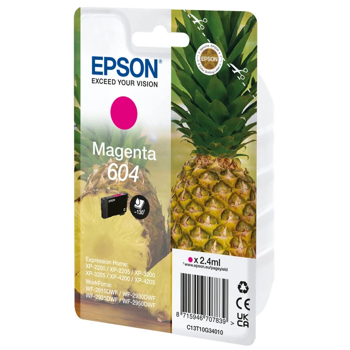 Αυθεντικό Μελάνι Epson 604 Mατζέντα