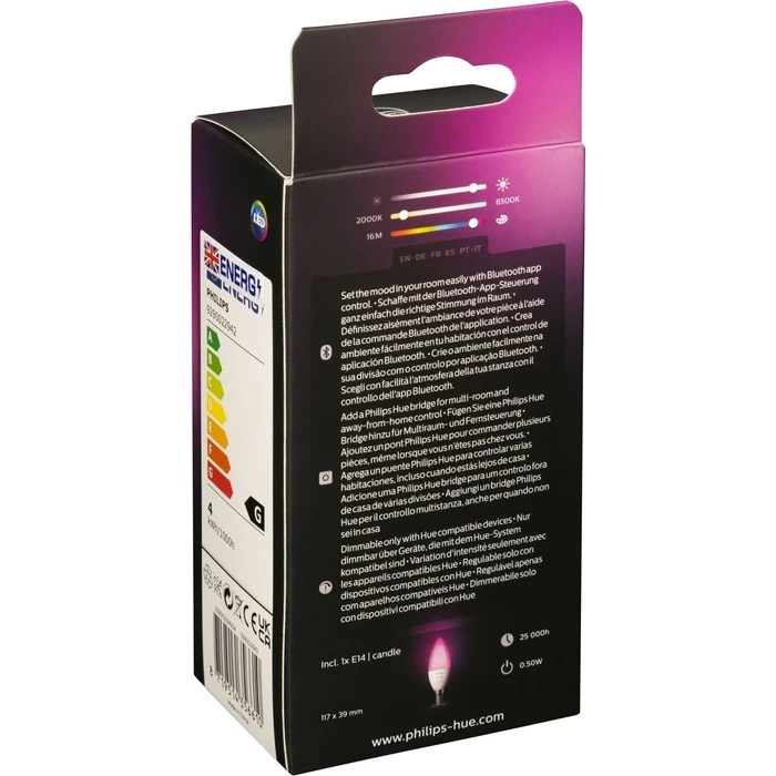 Philips Hue LED Candle E14 BT 5,3W 470lm White Color Ambiance