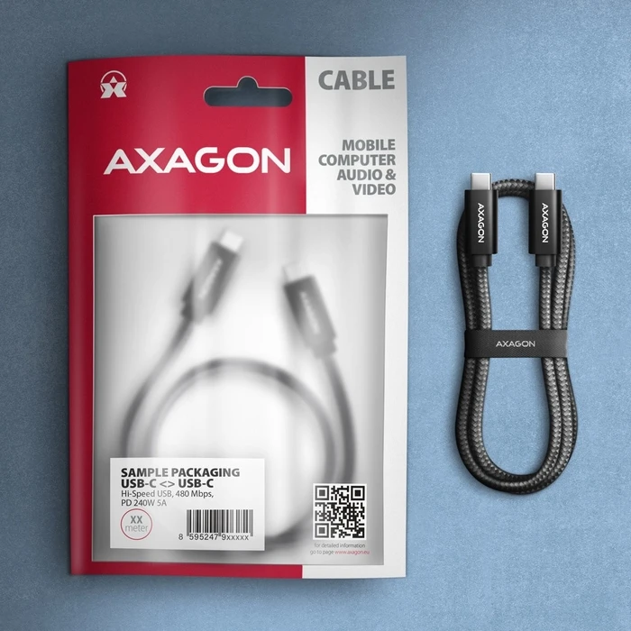 Καλώδιο Axagon Bucm2-Cm30ab 240w Usb-C Usb-C 3.0m 5