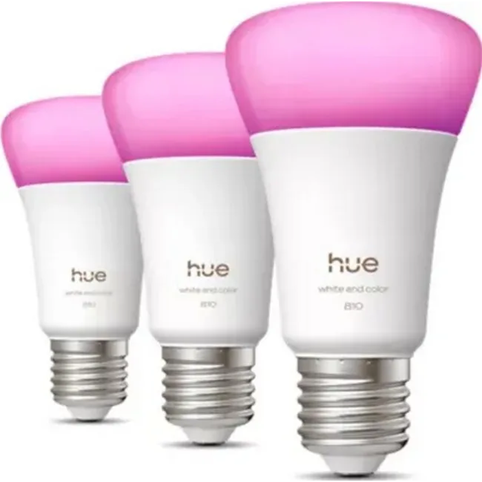 Philips Hue White and Color Ambiance A60 E27 810lm - Πακέτο 3 τεμαχίων