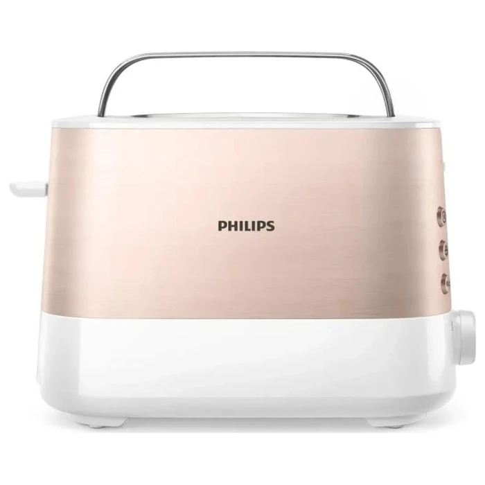 Philips Viva Collection HD2638/11 Toaster - 2-Slice, Pink Gold/White