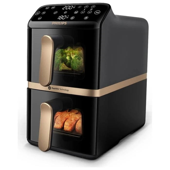 Philips Dual Stack Air Fryer 10L (2x5L) Black NA462/70
