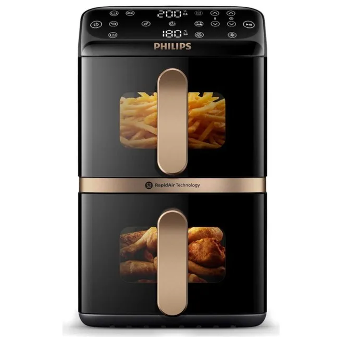 Philips Dual Stack Air Fryer 10L (2x5L) Black NA462/70