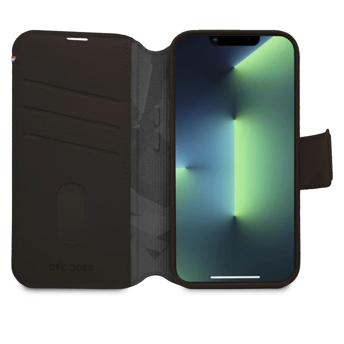 Decoded Leather Detachable Wallet Case for iPhone 14 Plus - Chocolate Brown
