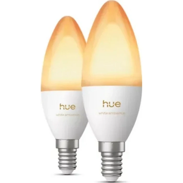 Philips Hue E14 B39 3,7W Έξυπνη Λάμπα LED 2-pack (Λευκό 1000–20000K)
